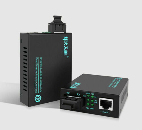 1PC Fiber optic transceiver Gigabit single-mode dual-fiber transmission 40KM