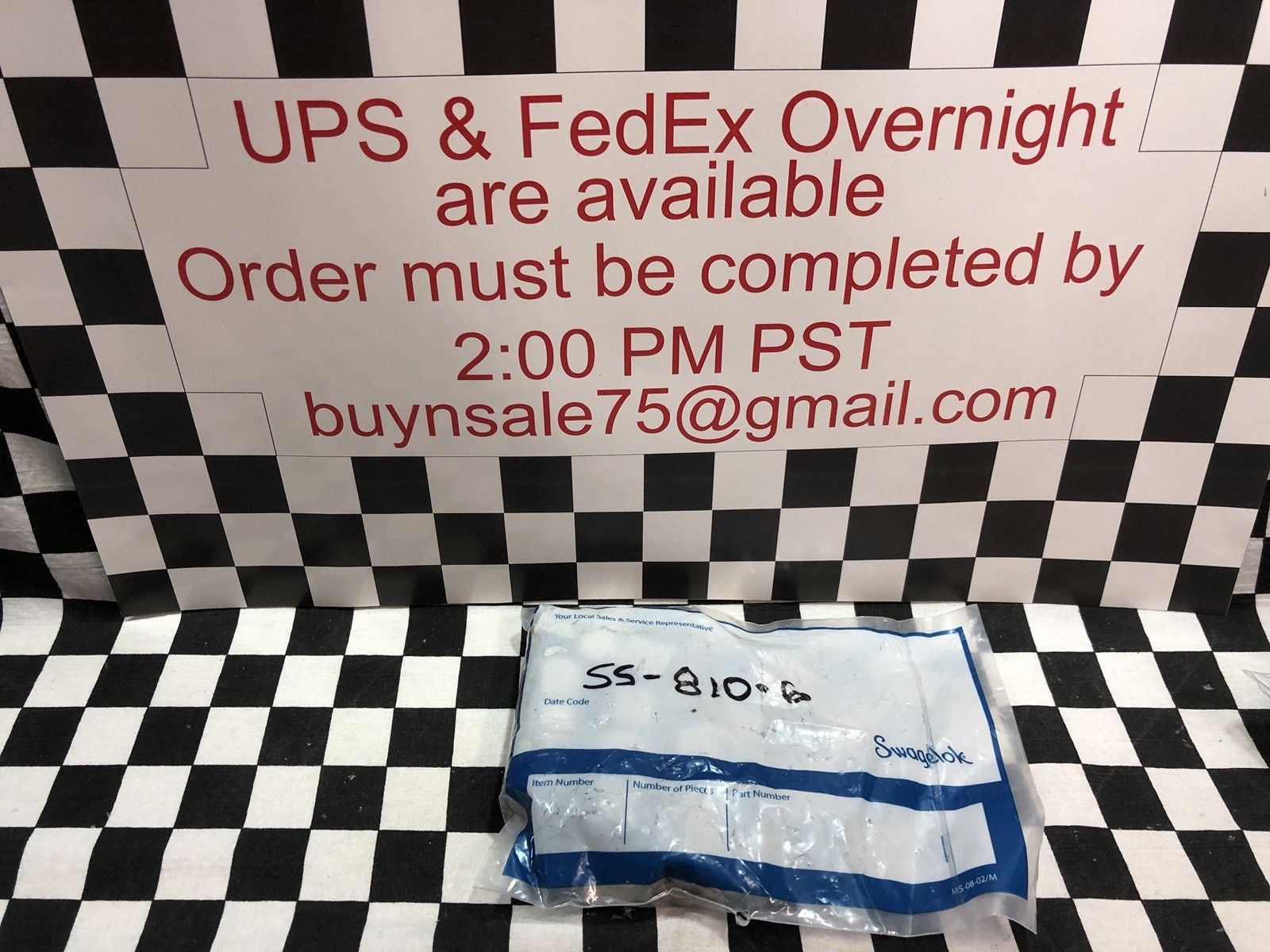 LOT OF 4 SWAGELOK SS-810-6, UNION 1/2″, SHIPSAMEDAY#1373C5