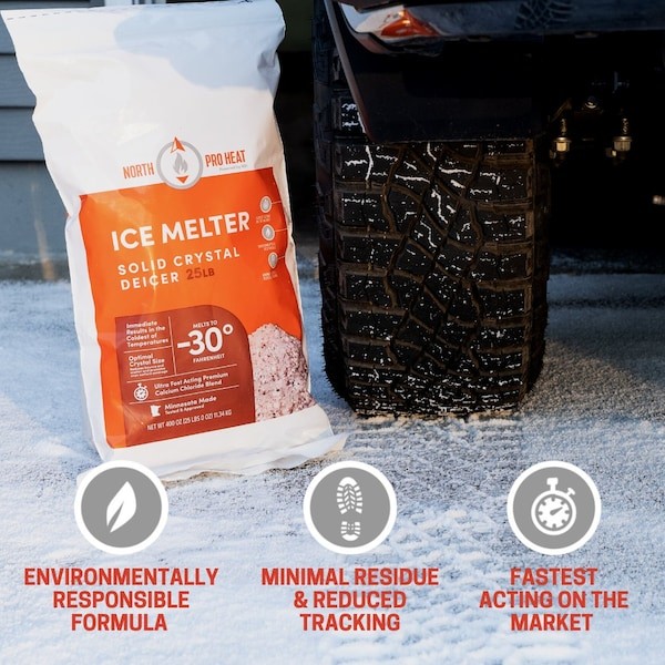 NORTHERN SALT NS NP Heat 25 lb Bag North Pro Heat Ice Melt Driveway Salt 25 lb