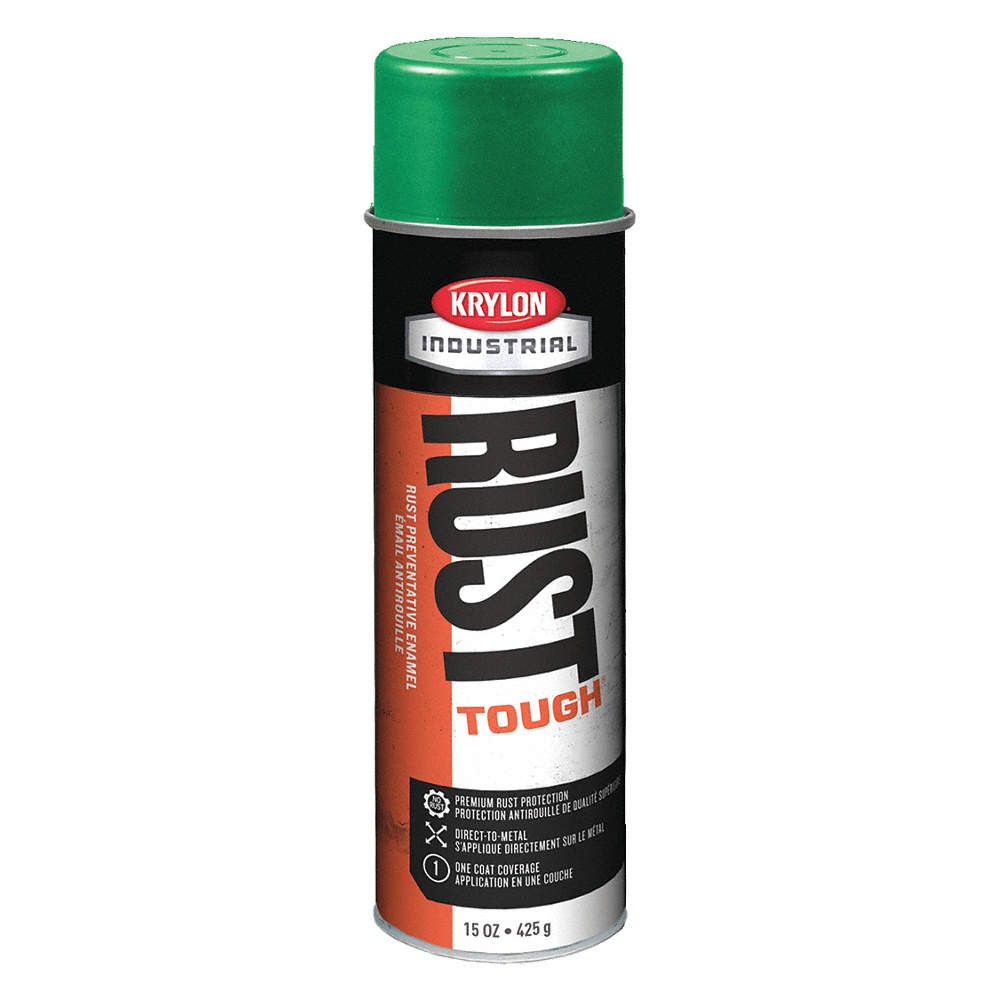 KRYLON KP-R00339 12 Oz Rust Tough OSHA Green Spray Paint