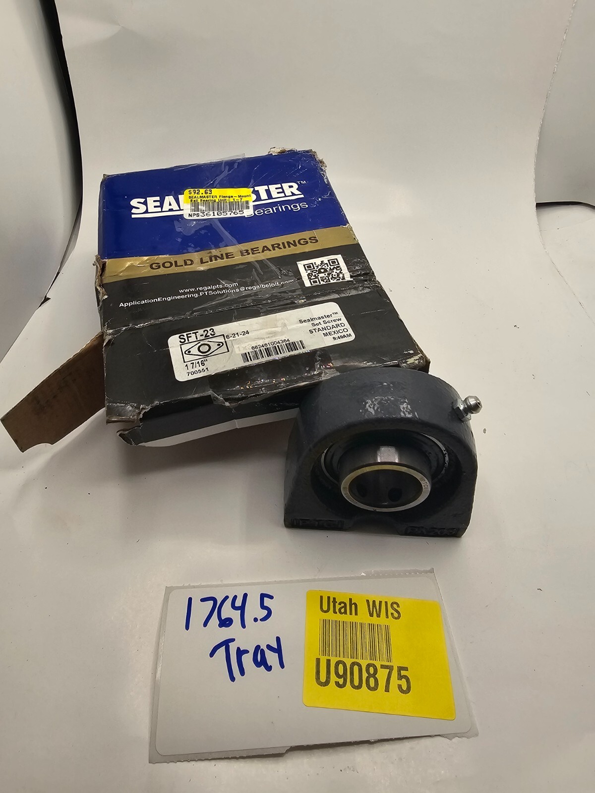 IPTCI Pillow Block Bearing PA205 UC205-16 Black Silver Heavy Duty