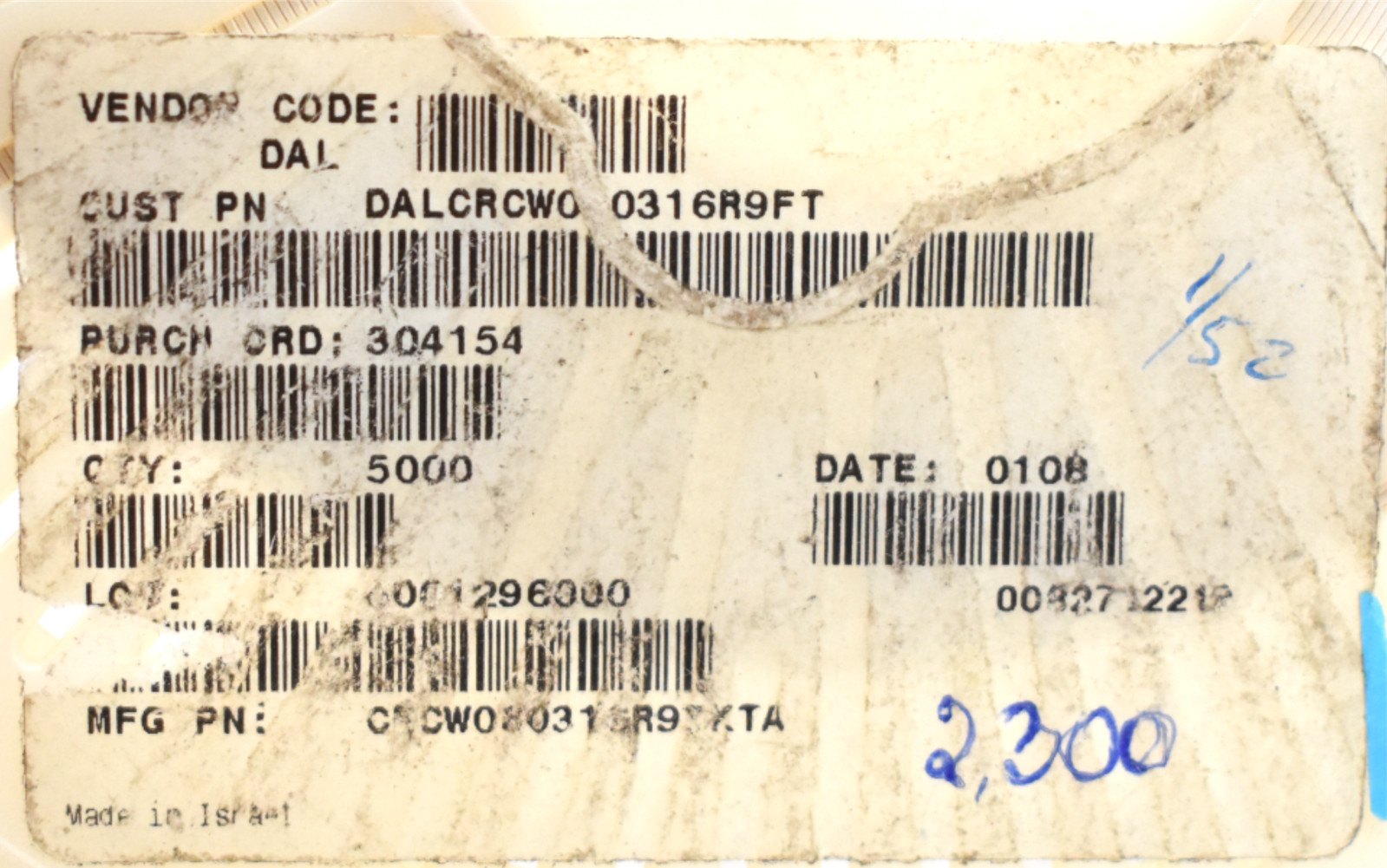 VISHAY CRCW060316R9FKTA RES SMD 16.9 OHM 1% 1/10W 0603 (LOT OF 100)
