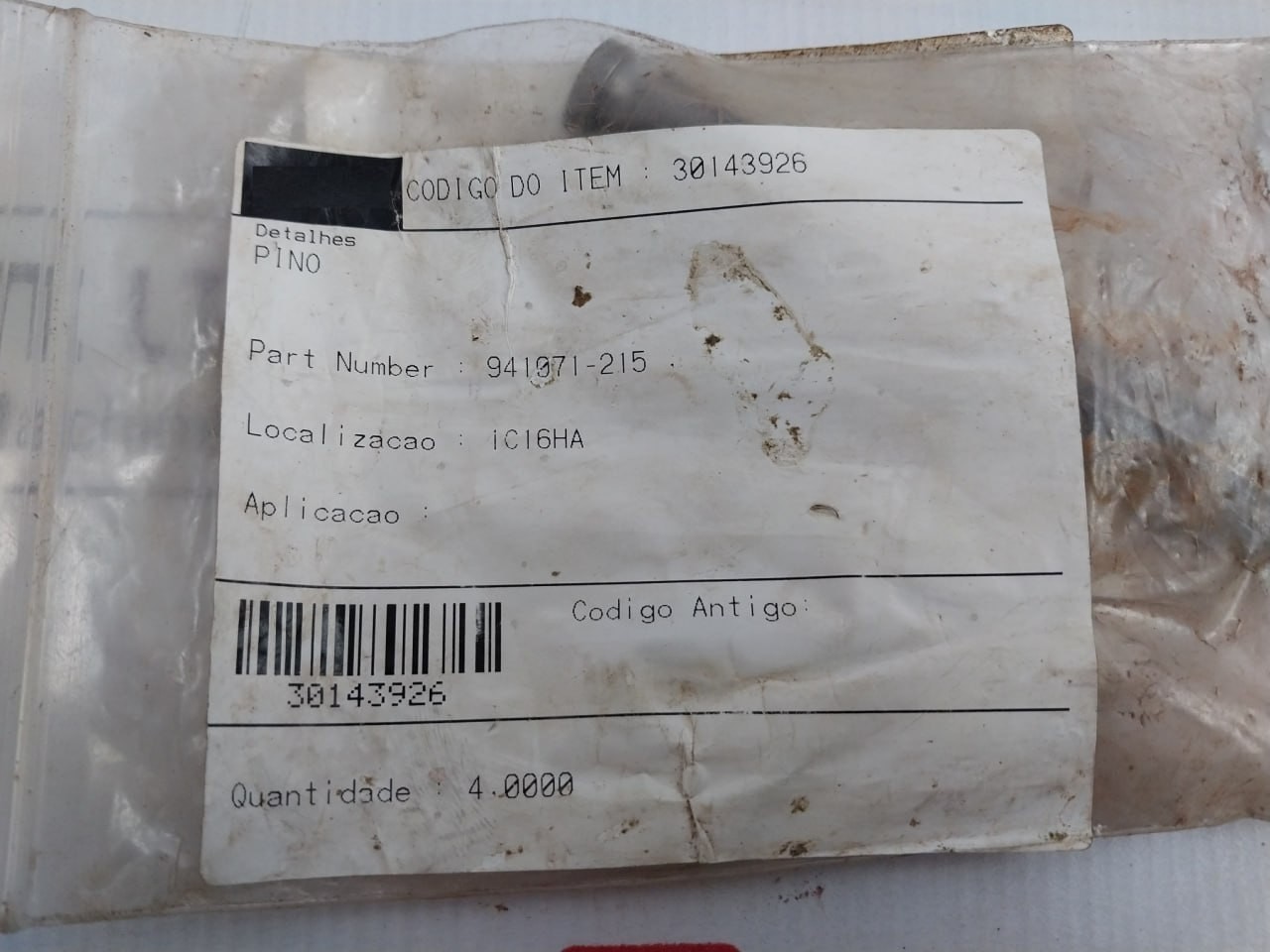 NATIONAL OILWELL VARCO 941071-215 Pin for Oilfield Equipment