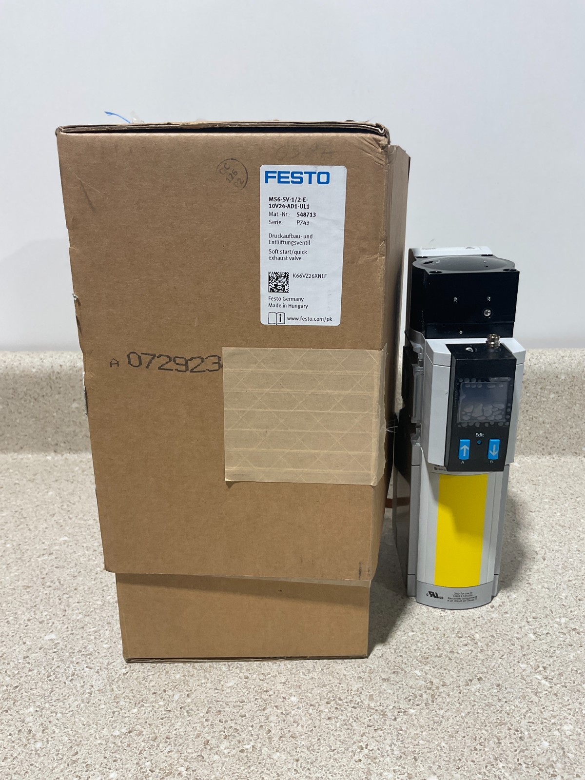 Festo MS6-SV-1/2-E-10V24-AD1-UL1 NEW