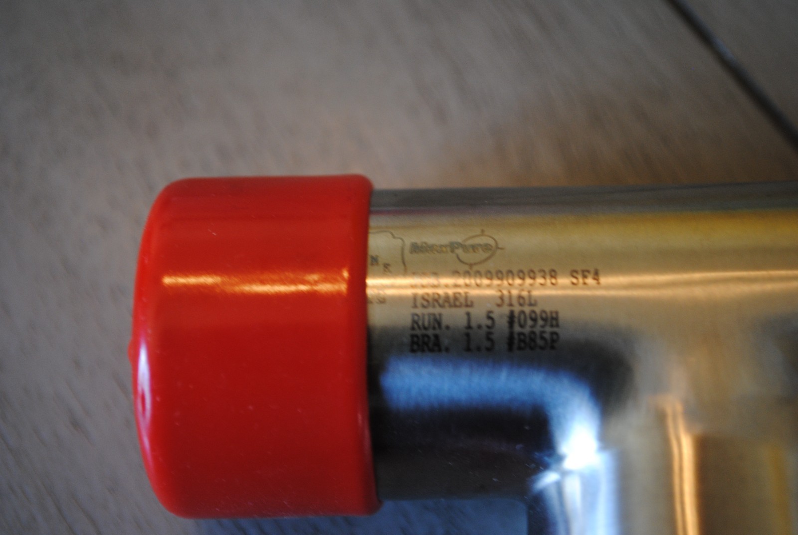 ASME MAXPURE JOB 2009909938 SF4 Israel 316L RUN 1.5 #099H BRA 1.5 #B85P NOS FS