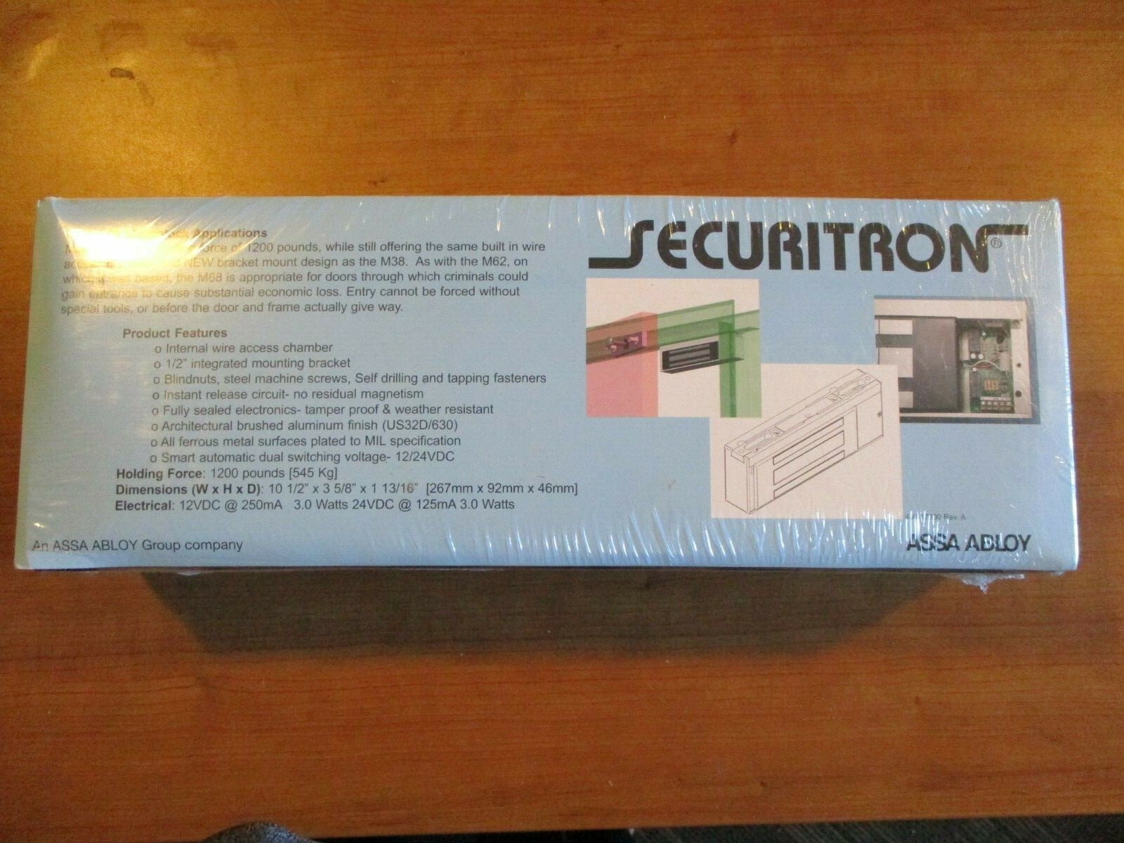 Securitron M68DLST Magnalock Dual Voltage 12 24 VDC 1200lb DPS Switch Sealed
