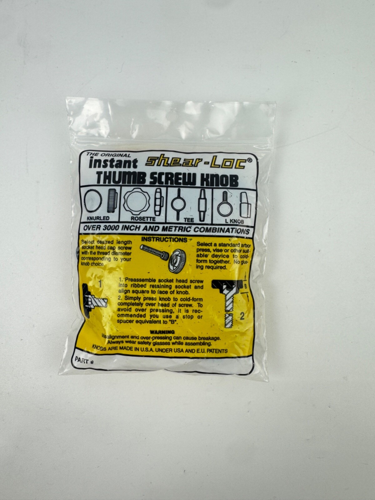 x(46) Shear-Loc Instant Thumb Screw Knob 83-98-924B head only