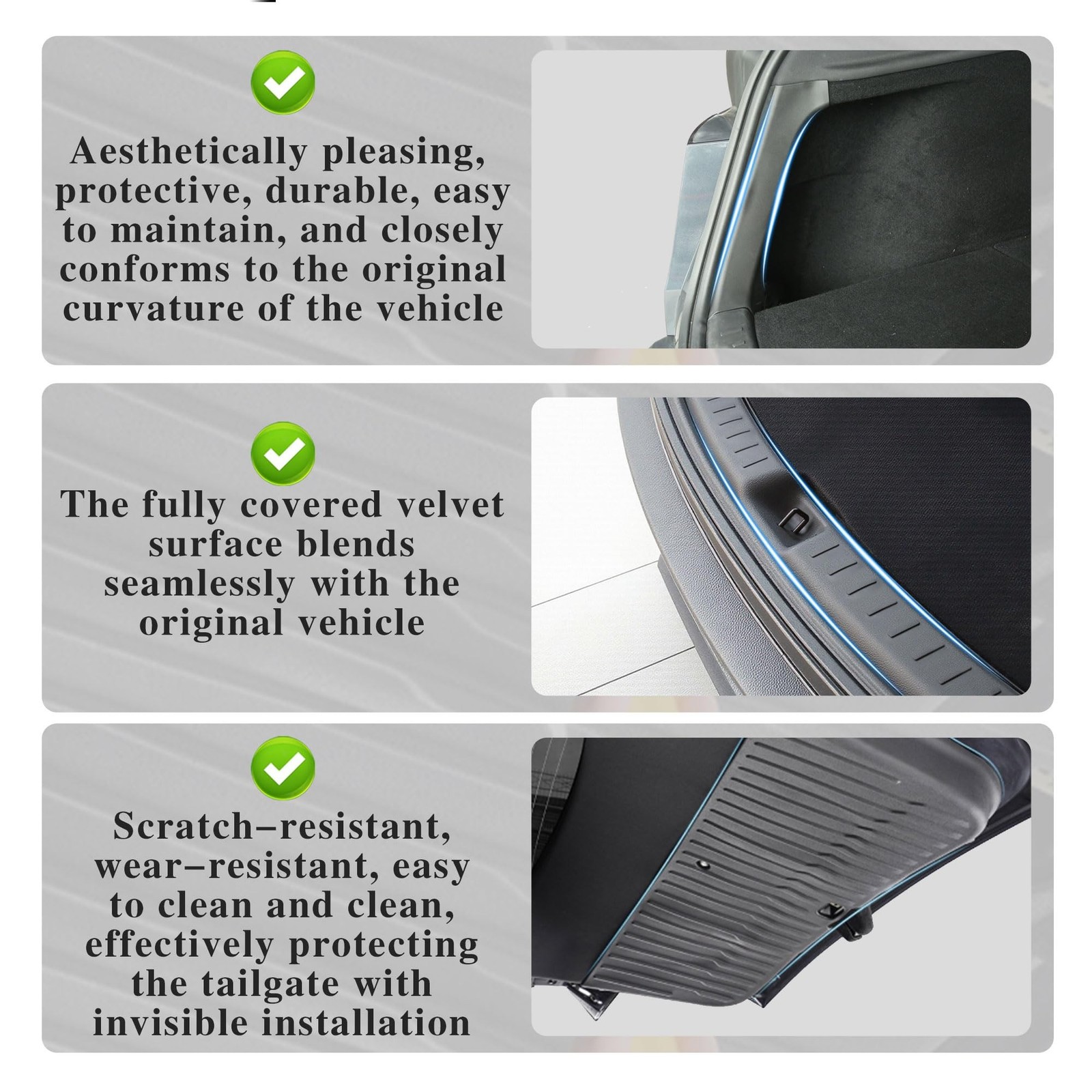 Trunk Tailgate Mat, Rear Bumper Guard & Side Protector Set for 2025 2026 Tesl…