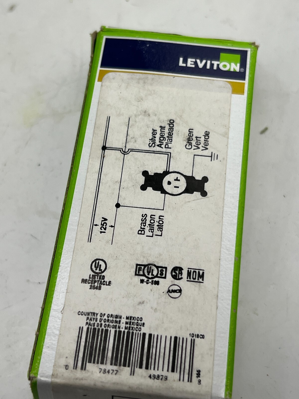 Leviton Genuine OEM 5361-W Receptacle outlet, Single White 20A/125V (White)