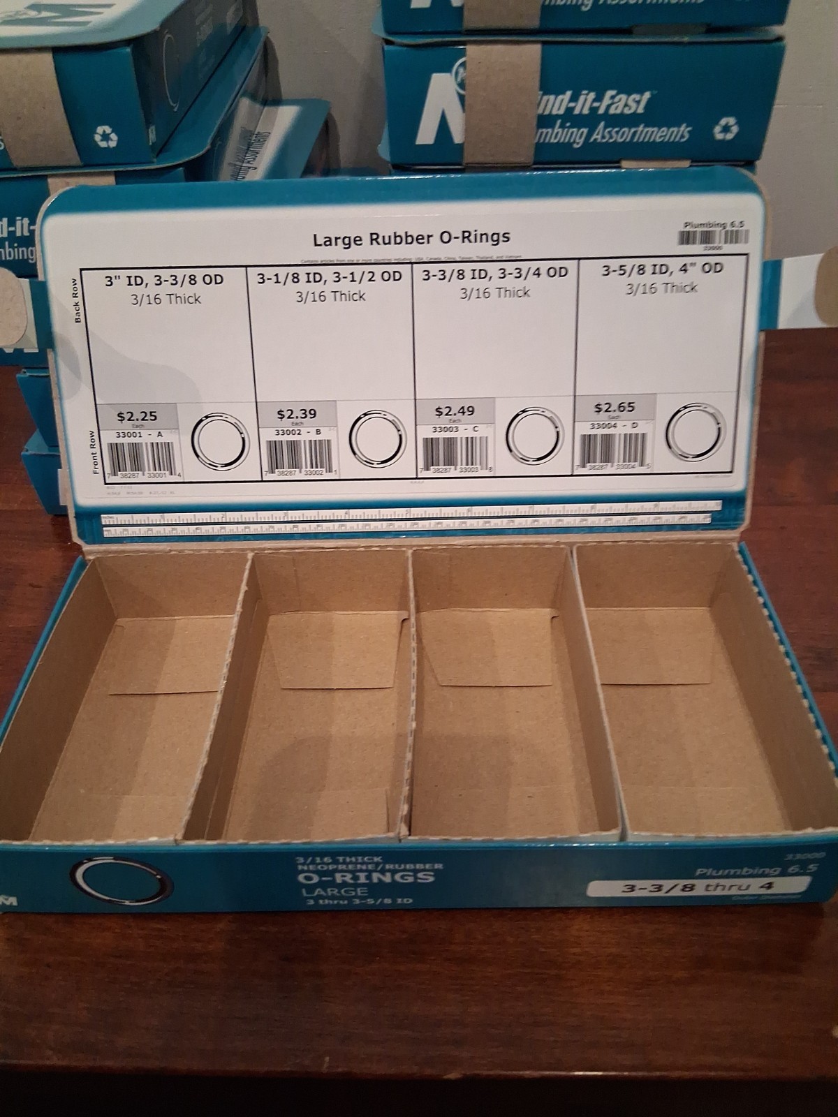 Midwest Fasteners Find It Fast **Empty** O-RING Assortment Boxes
