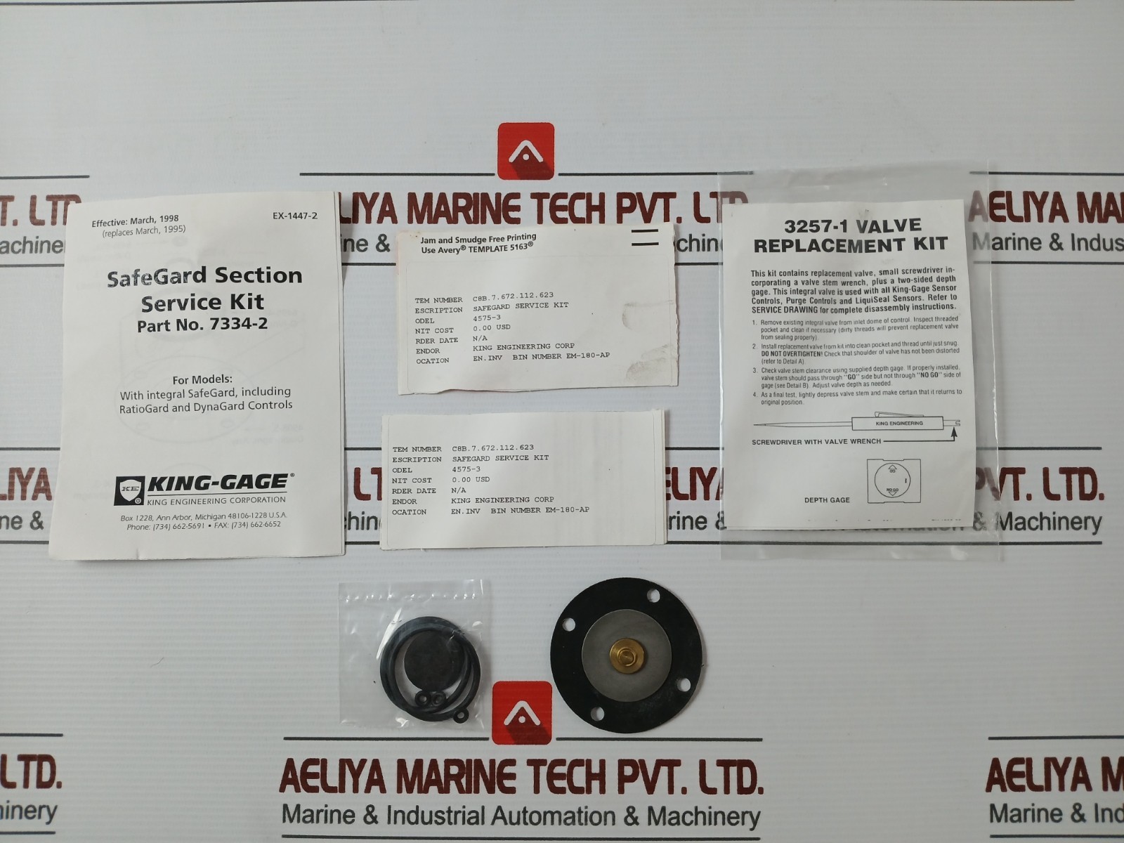 KING ENGINEERING 7334-2 Safeguard Section Service Kit