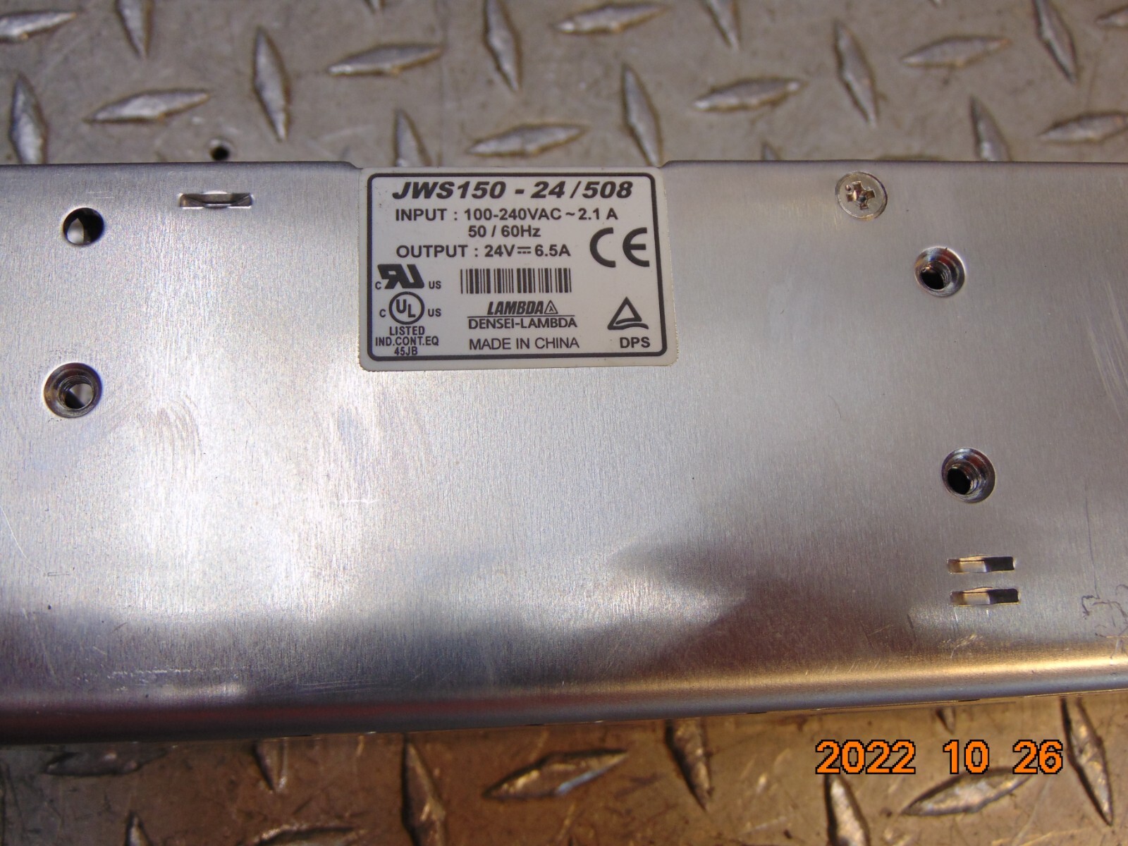 DENSEI-LAMBDA JWS150-24/508 POWER SUPPLY 24V 6.5A – FREE SHIPPING