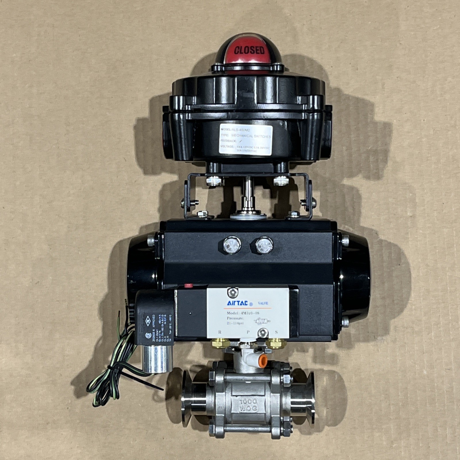 🔥Techmatic DFS075-SR11-M-P W/ ALS-400M2, 4M310-08, 1” CF8M, New Free Ship🇺🇸