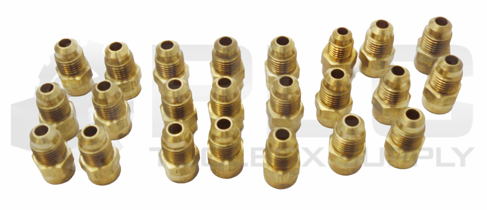 LOT OF 23 NEW PARKER 5/16″ ID X 1/2″ OD MALE FLARE FITTINGS BRASS