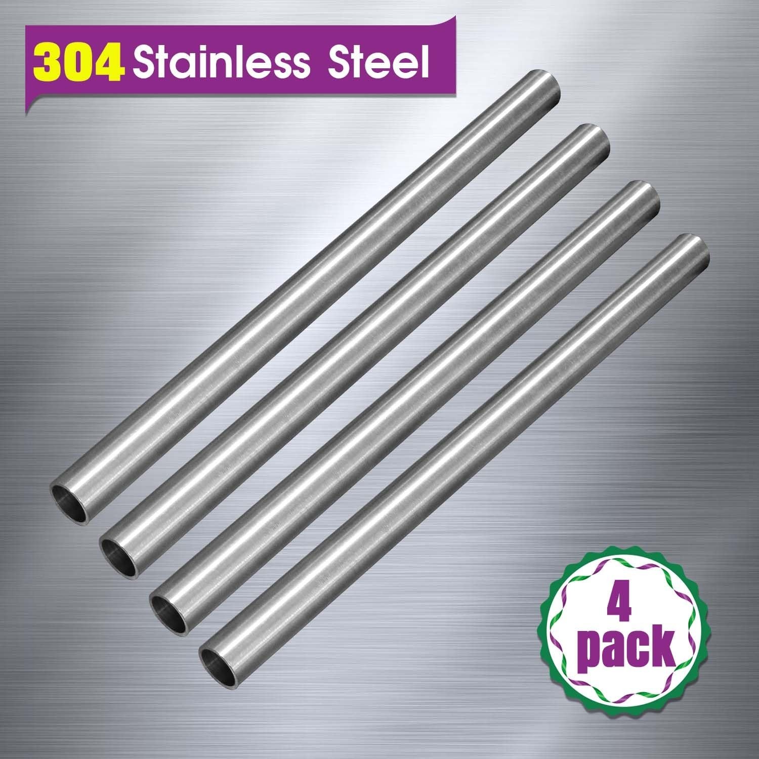 3/8″OD 304 Stainless Steel Tubing, 1mm Wall Thickness, 12 Inch Length Round M…