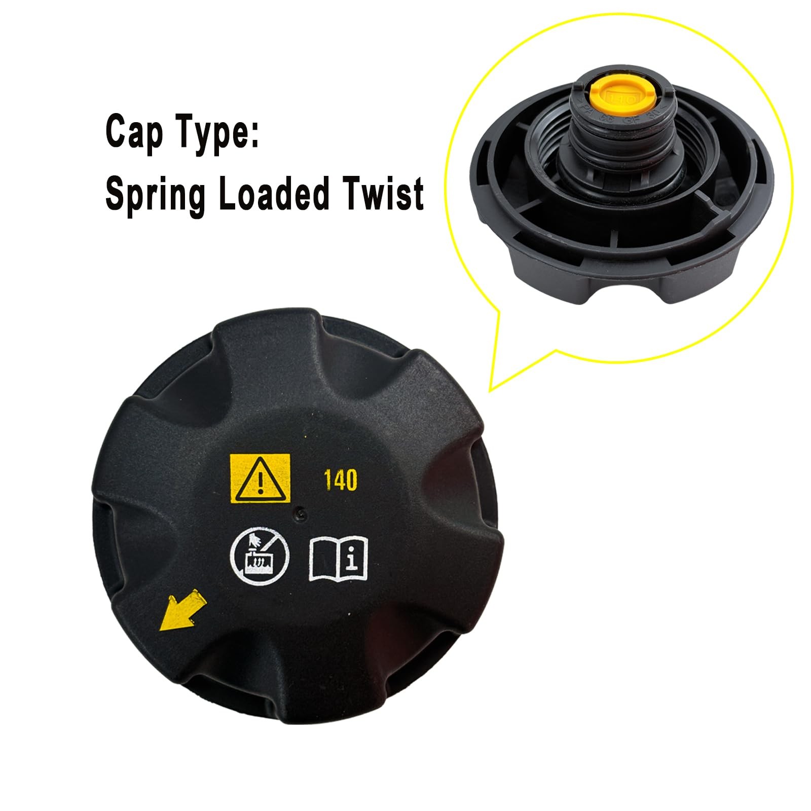 17117639020 17117521071 Radiator Expansion Tank Cap, Coolant Reservoir Cap Co…