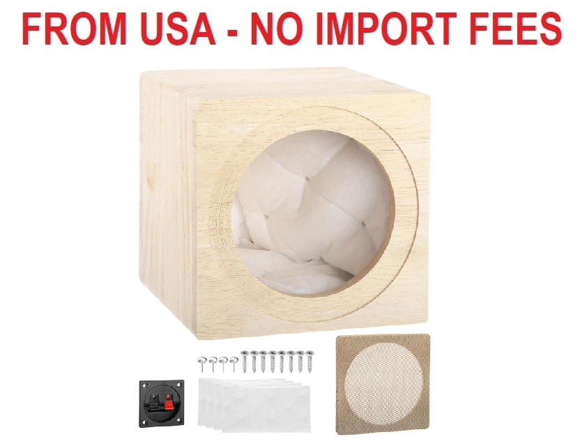 MECCANIXITY 8 Inch Ported Wooden Speaker Enclosure, Natural Wood Single Vented S