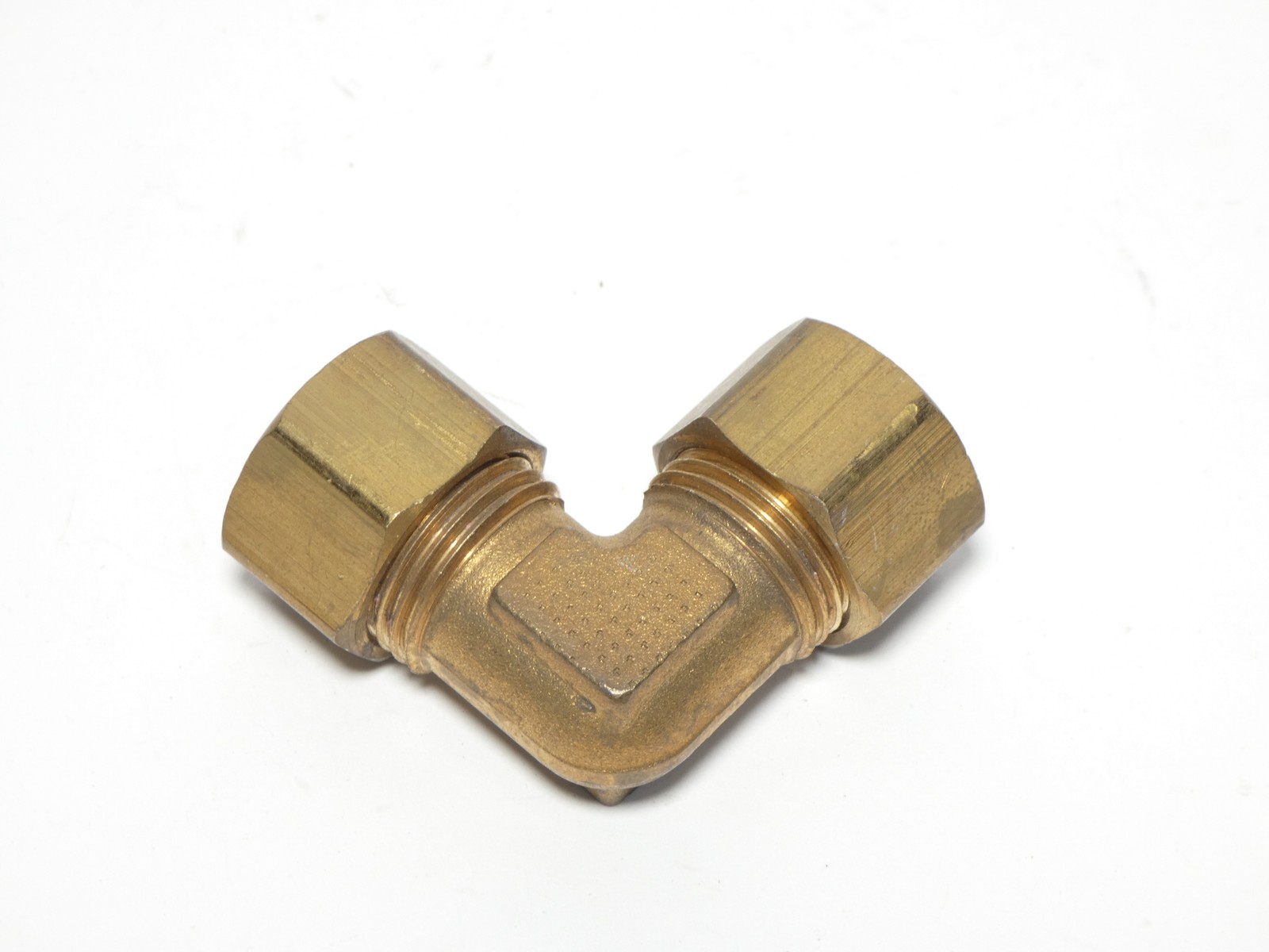*Lot of 8* Parker Compression Brass Fitting 1/2″ Tube 90° Elbow
