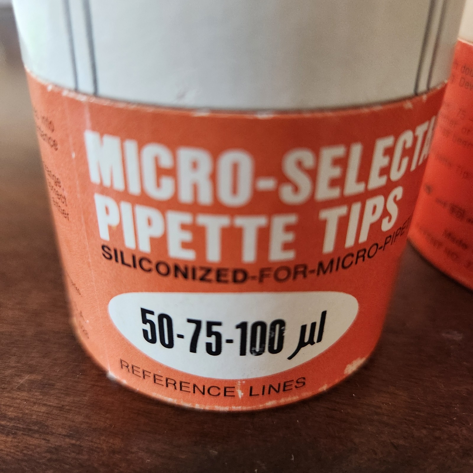 Vintage 1971 Clay Adams Micro-Selectapette Pipette Tips 50-75-100 ul 2PK Partial