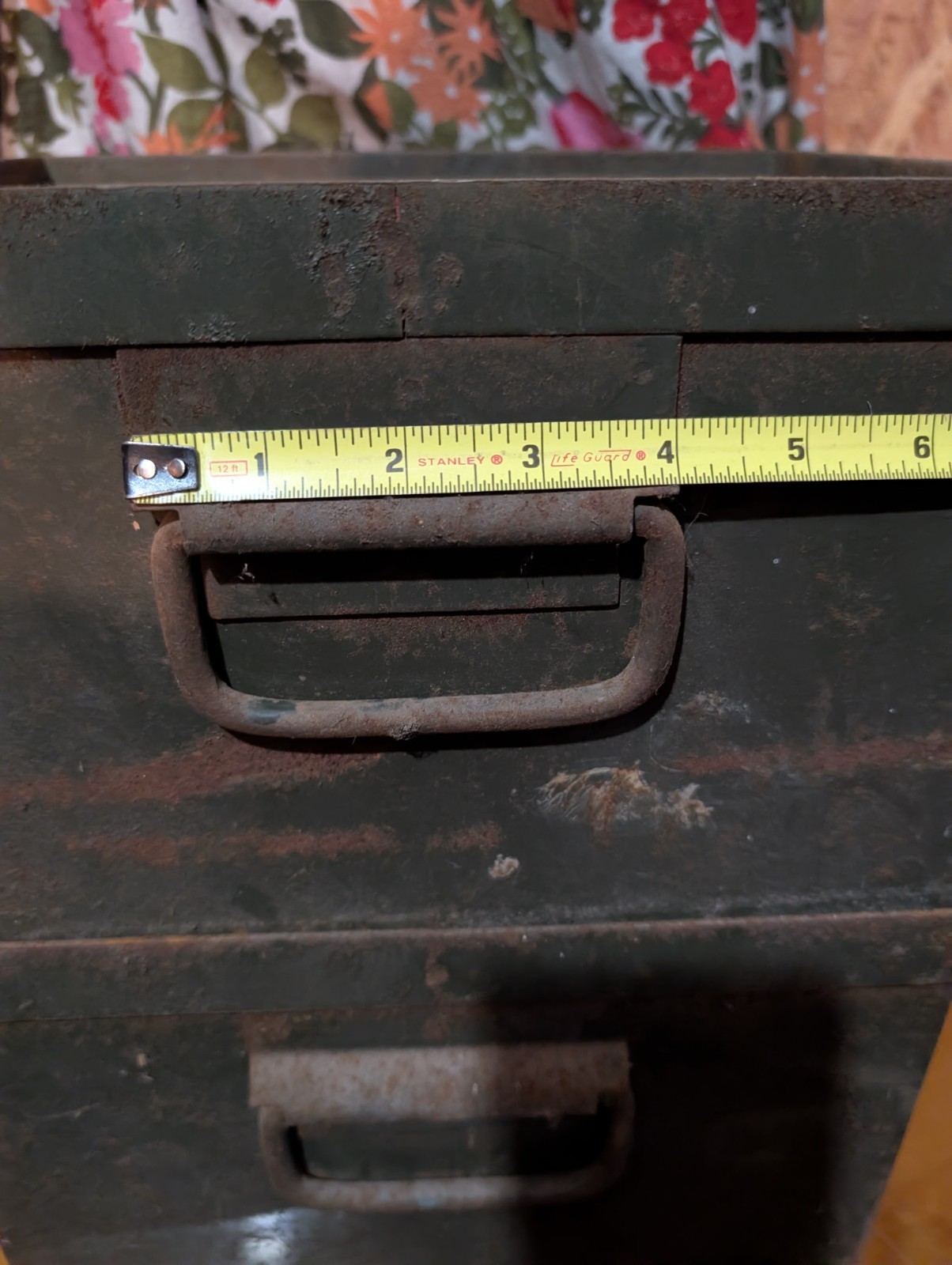 Metal Parts Bin With Handles Stacking Box Industrial vintage