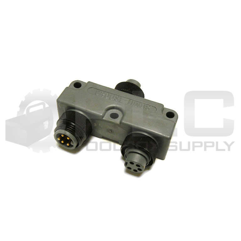 LOT OF 2 NEW COOPER 5000111-554 D NET Y ADAPTER 5 POLE FEMALE/MALE/FEMALE