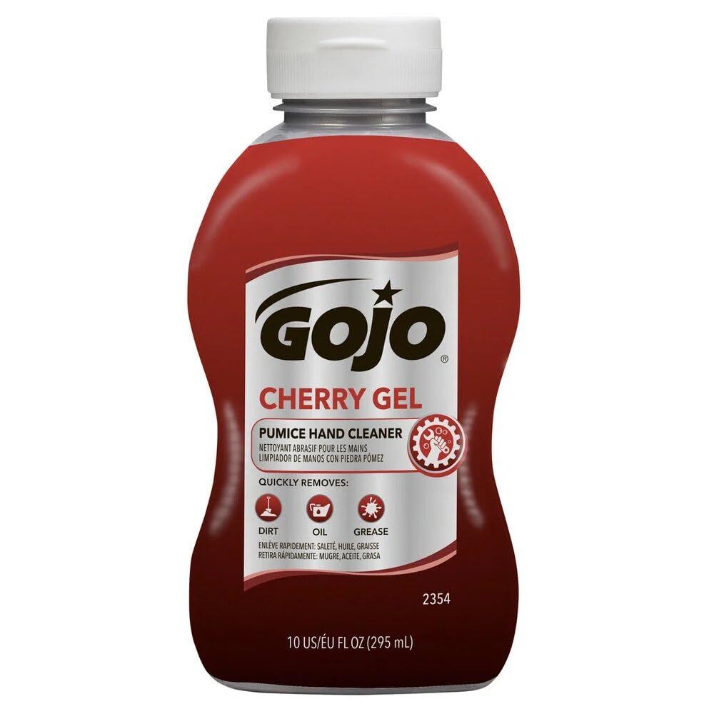 Gojo 2354-08 Cherry Gel Pumice Hand Cleaner 10 Oz Bottle
