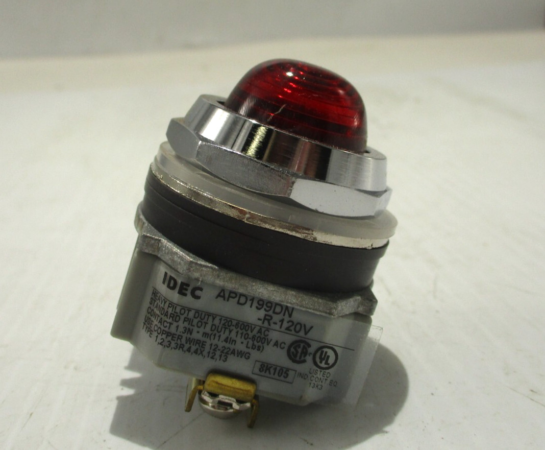 NEW IDEC APD199DN-R-120V RED LENS PILOT LIGHT
