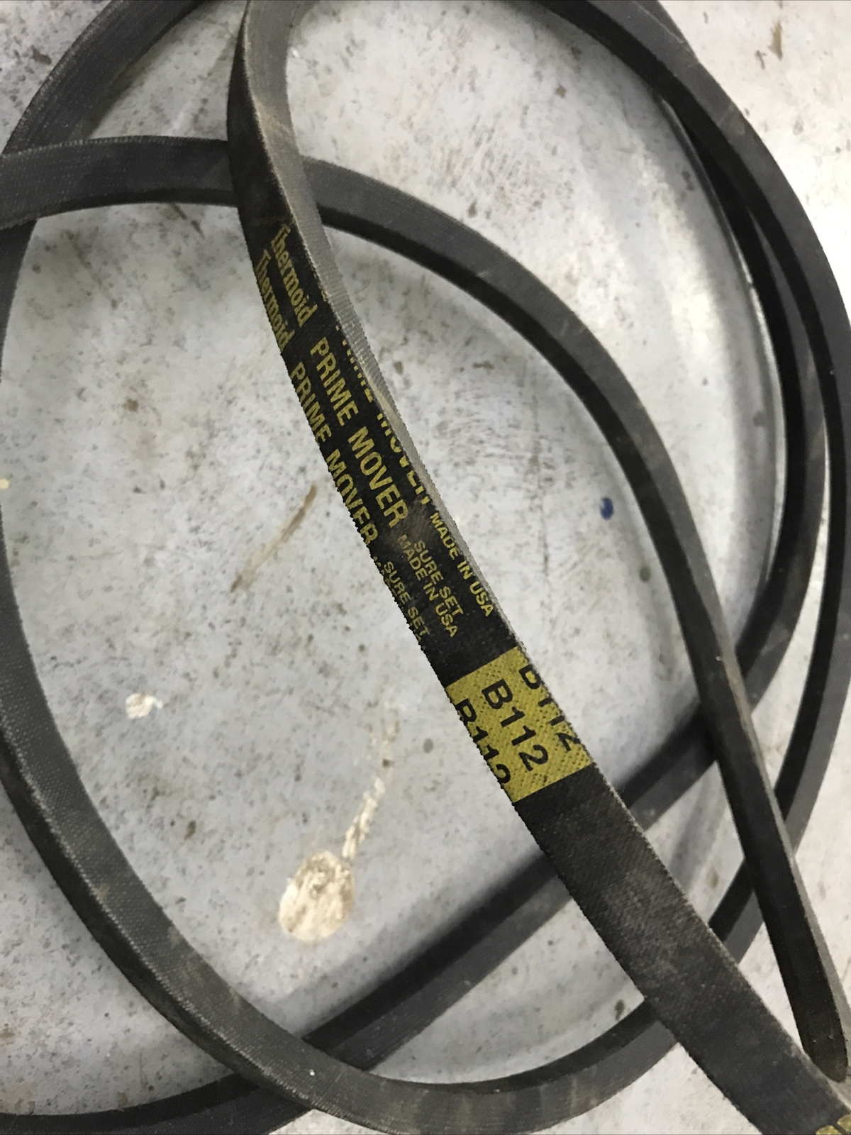 Thermoid B112 Prime Mover Belt 5L1150 5/8 x 115in V-belt rubber drive fan smooth
