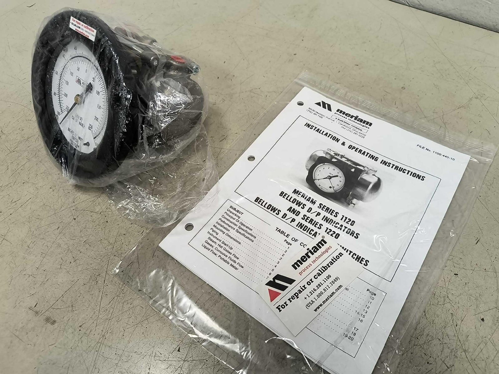 Unused Meriam Z1124FF-B Bellows D/P Indicator