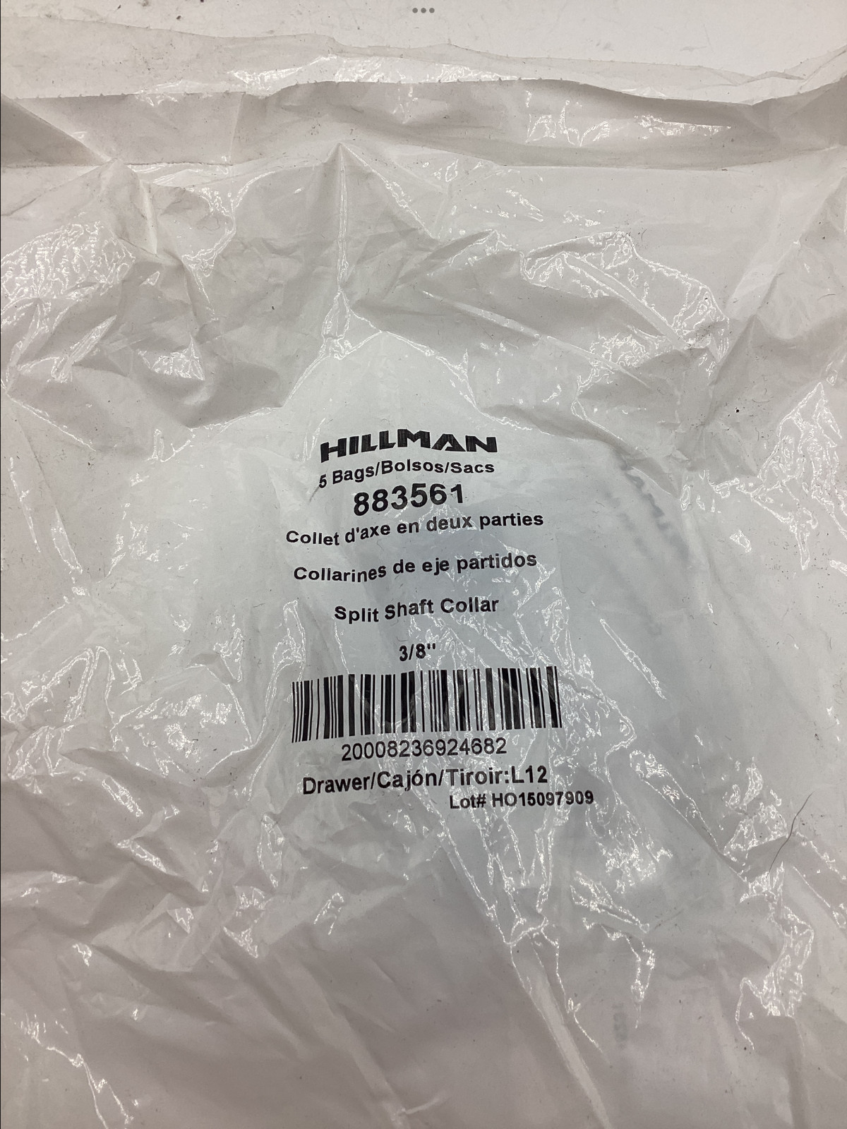 PACK OF 5 HILLMAN -1-3/8″ Double Split Shaft Collar