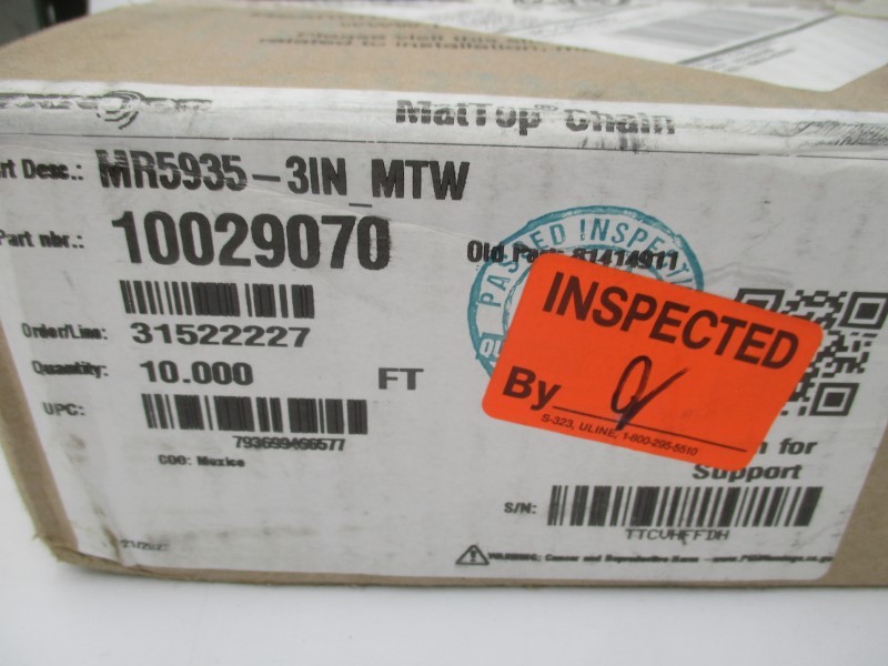 REXNORD MR5935-3IN MTW 10029070 10′ NSMP