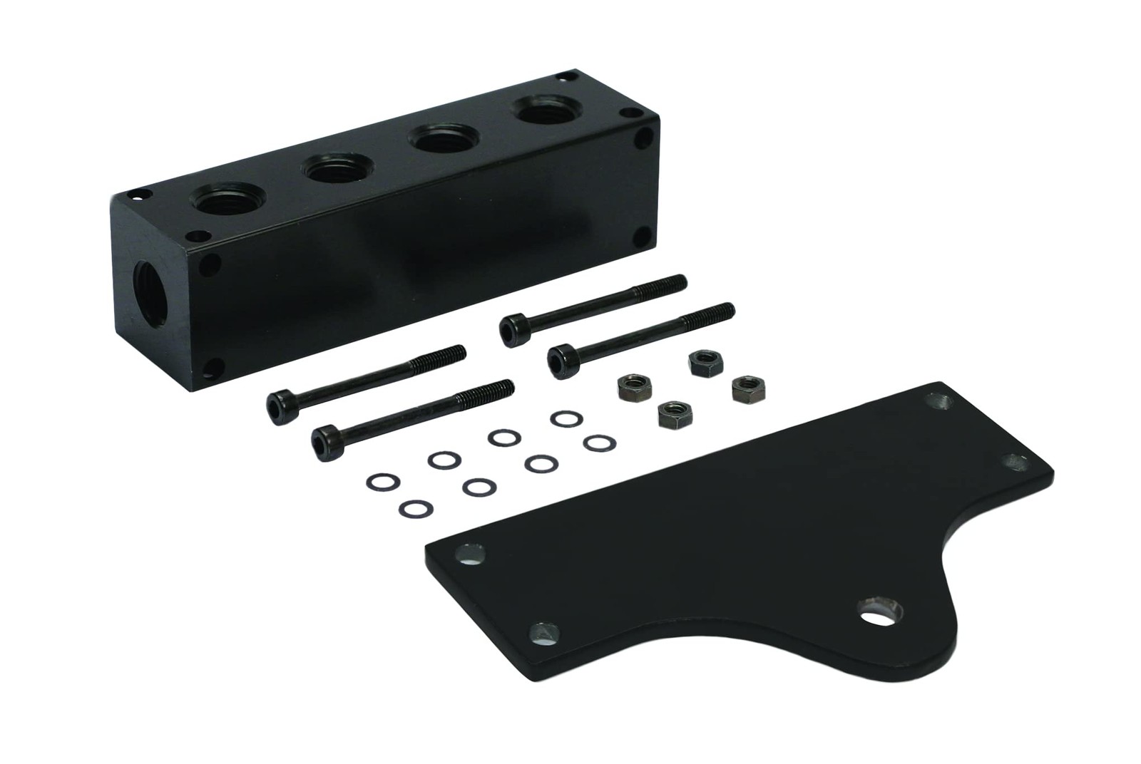 Viair 92820 Six Port Black Manifold with Mounting Bracket and Hardware