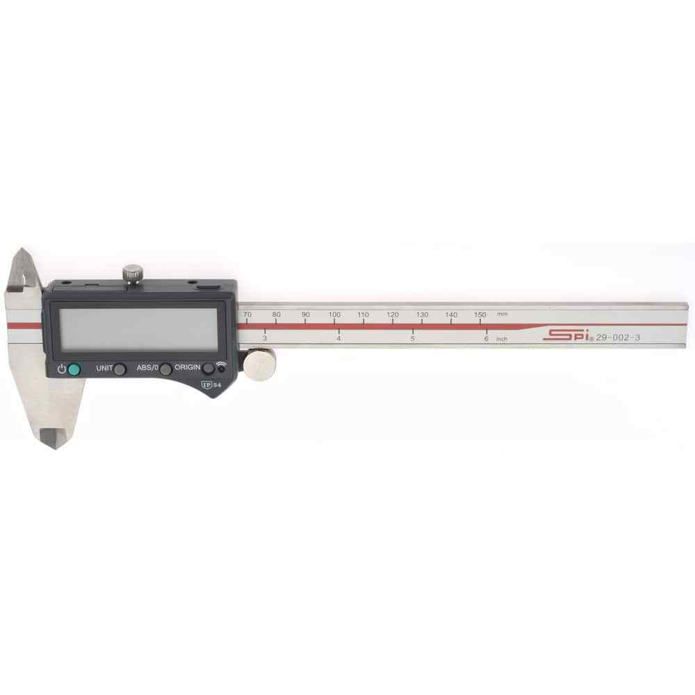 SPI 0 to 6″ Range 0.0005″ Resolution, IP54 Electronic Caliper Stainless Steel…