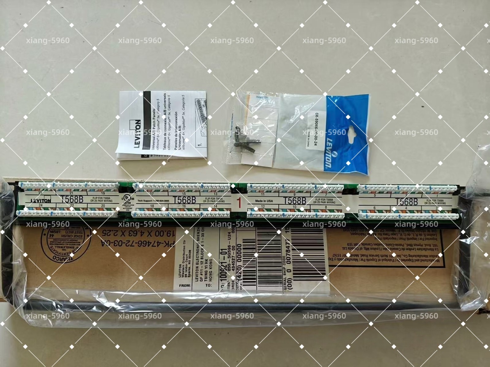 Leviton,255-5G596-U24,Universal CAT5E Patch Panel Free shipping