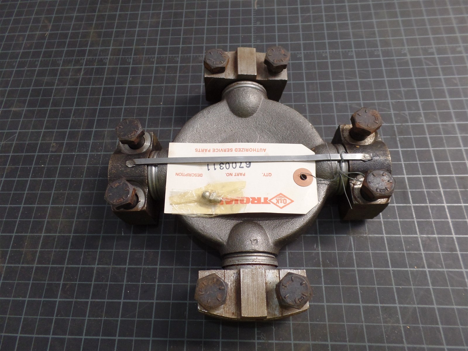 GENUINE TROJAN O&K 10670031100 CROSS 7075B ASSEMBLY, TEREX 10-670031100, 6700311