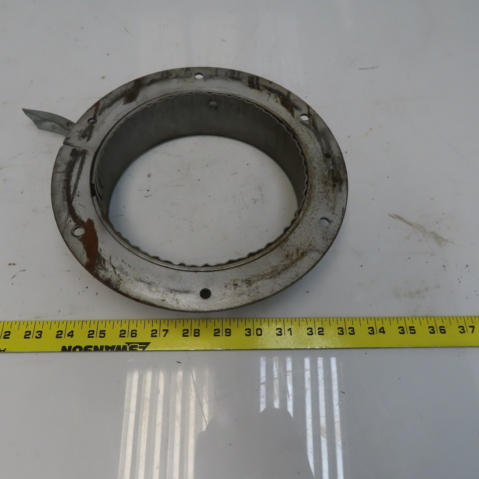 Quick-Clamp Rolled Edge Duct Nipple Flange 7″ Dia x 2″ Galvanized Steel W/Clamp