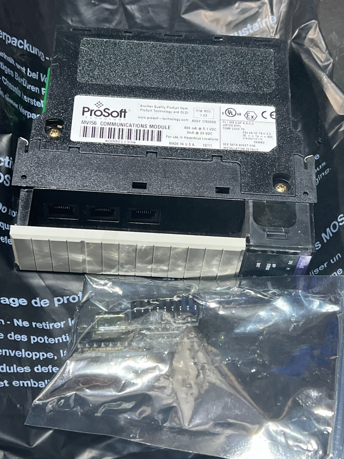 pro soft mvi56 communication module rev 1.03 nos no box