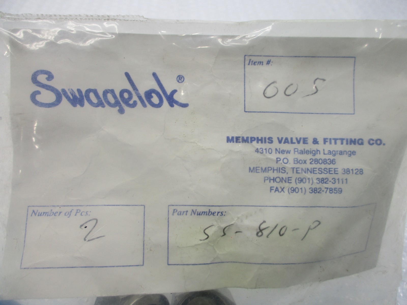 SWAGELOK SS-810-P PLUG PKG OF 2 NSMP