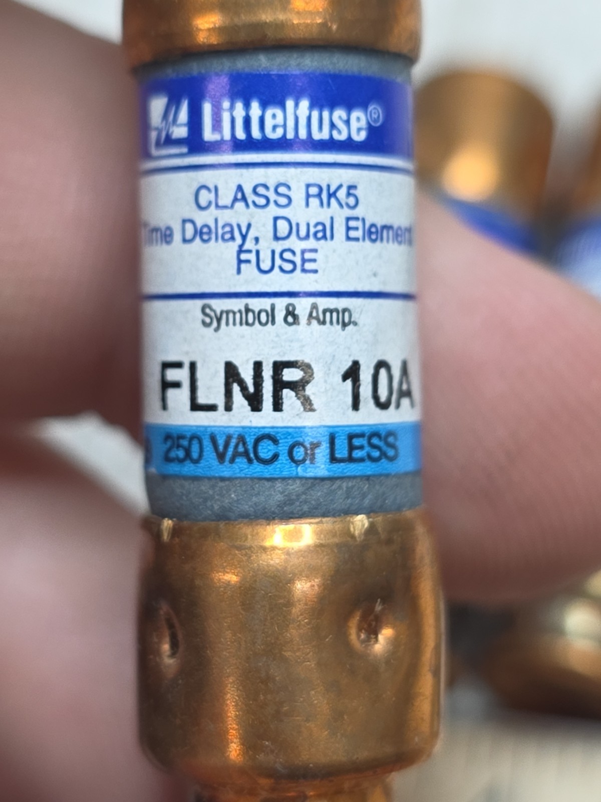 Littelfuse FLNR 10A (Lot of 5 PCS) 10Amp Class RK5 Time Delay Fuse 250VAC-New N