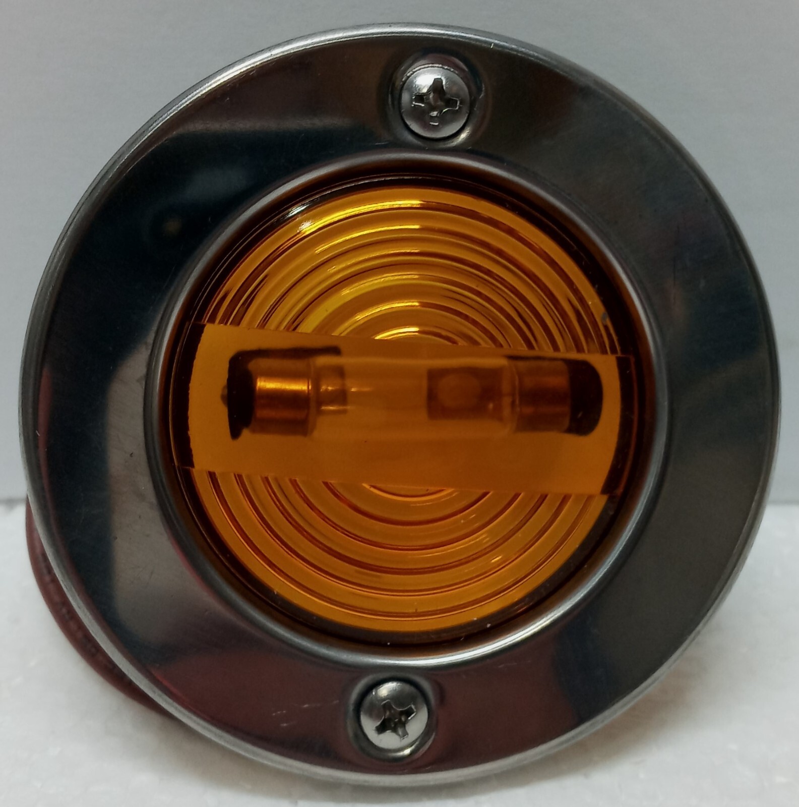 Lot of 4 Tail Light Side Marker Round Amber Lens………………………3G3