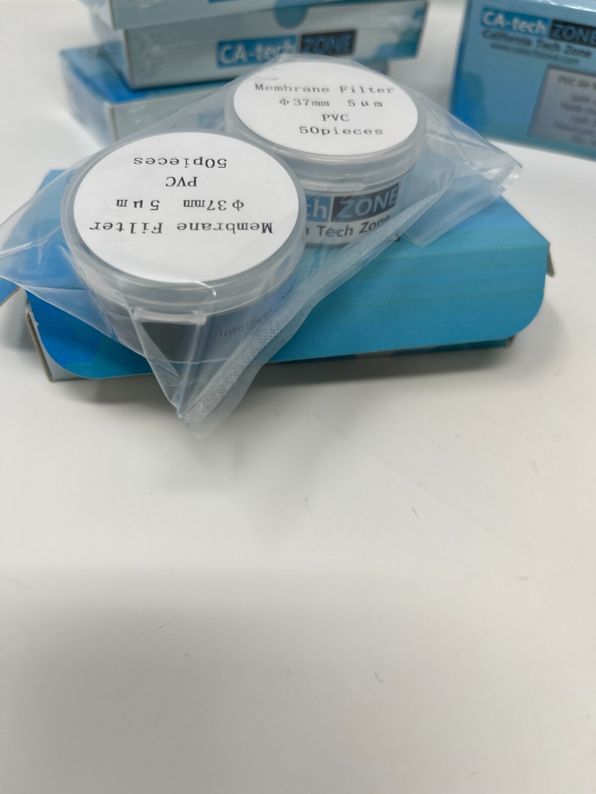 PVC Air Monitoring Filter 5 μm 37 mm (with supporting pad) (100/pk) CA-tech ZONE