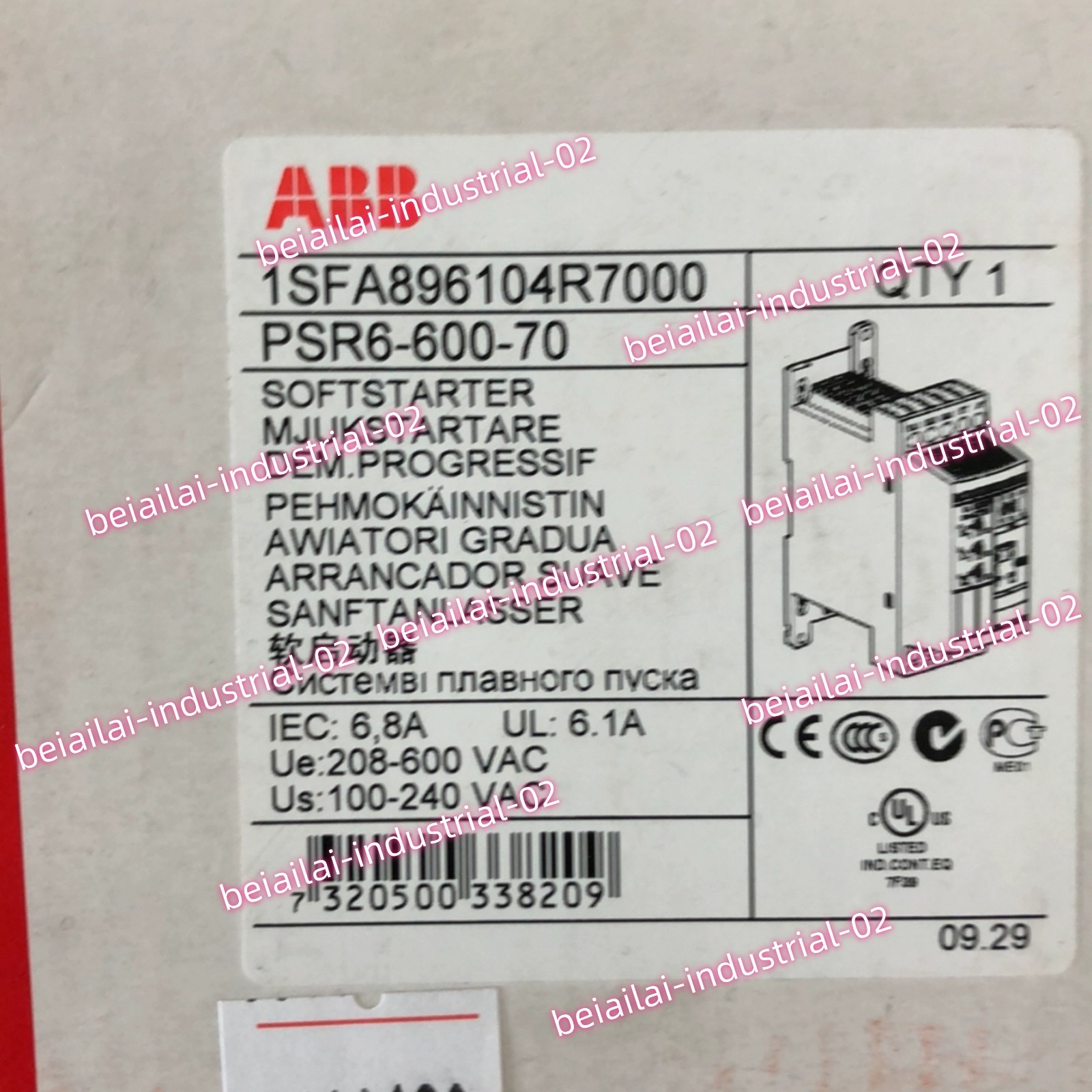 ABB Soft Starter PSR6-600-70#1pcs new in box