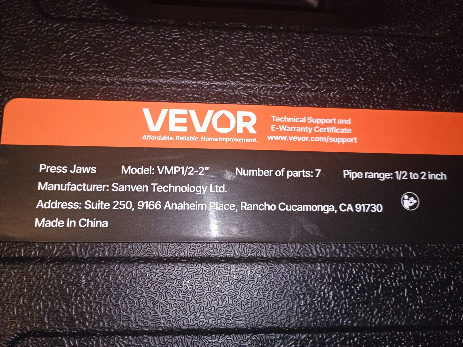 VEVOR 7PCS MegaPress Pressing Kit 1/2″ to 2″ for Standard Press Tools with Case
