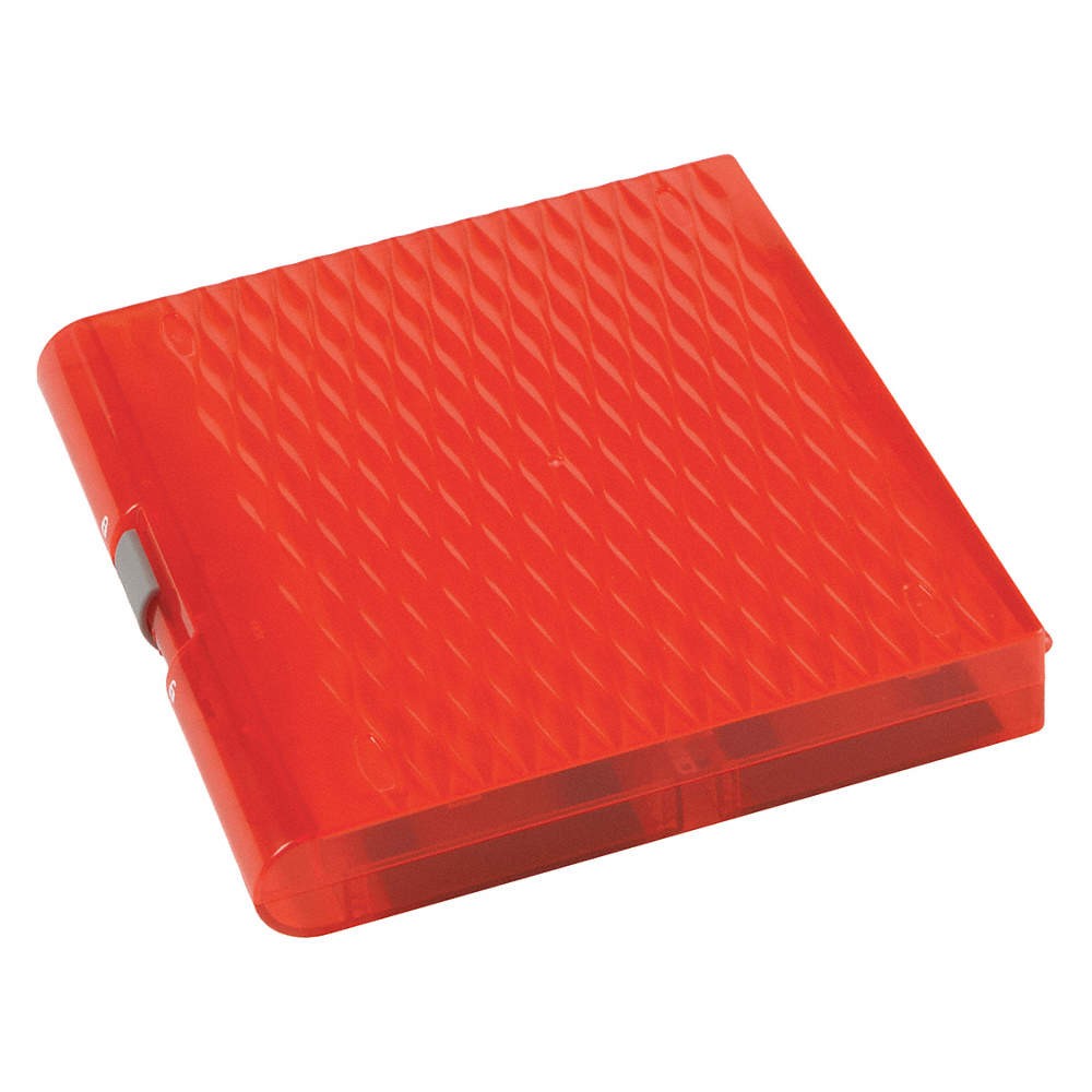 HEATHROW SCIENTIFIC Slide Box,100 Slots,Red,PK5 55PR53