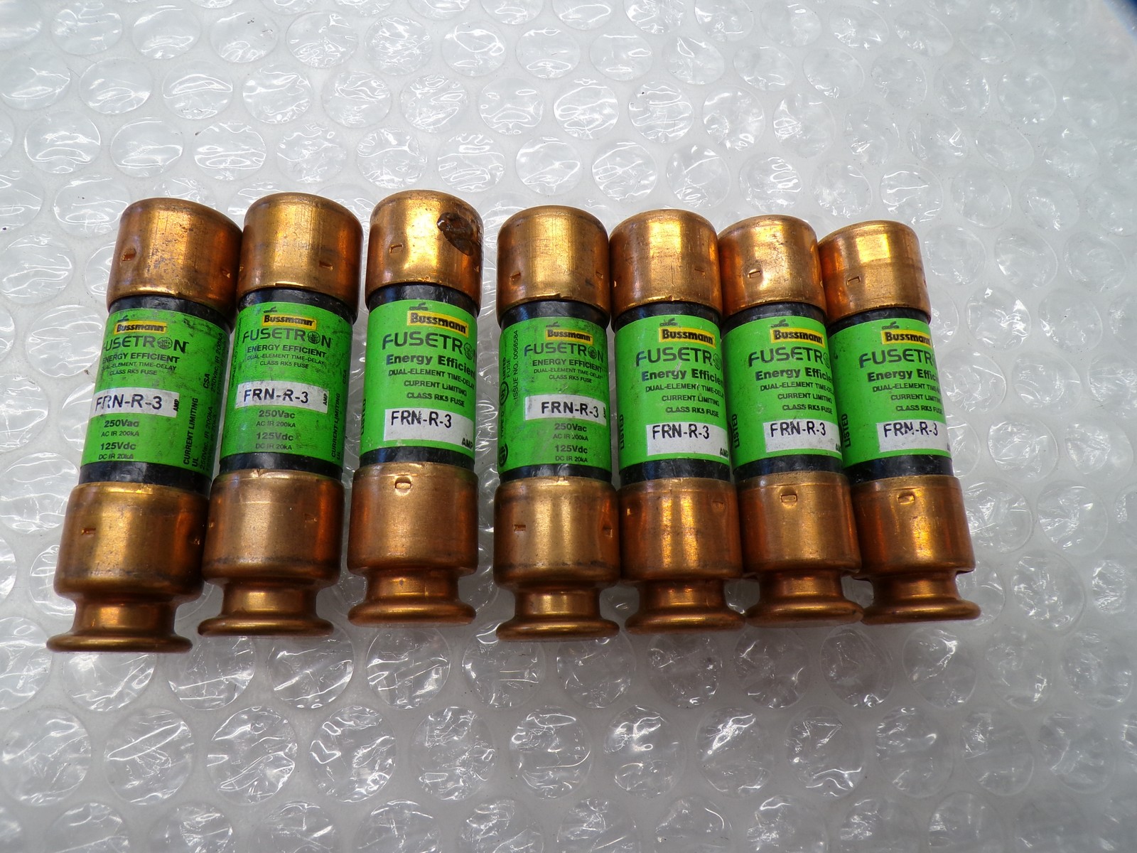 BUSSMANN FRN-R-3 FUSE LOT OF 7 NSNP