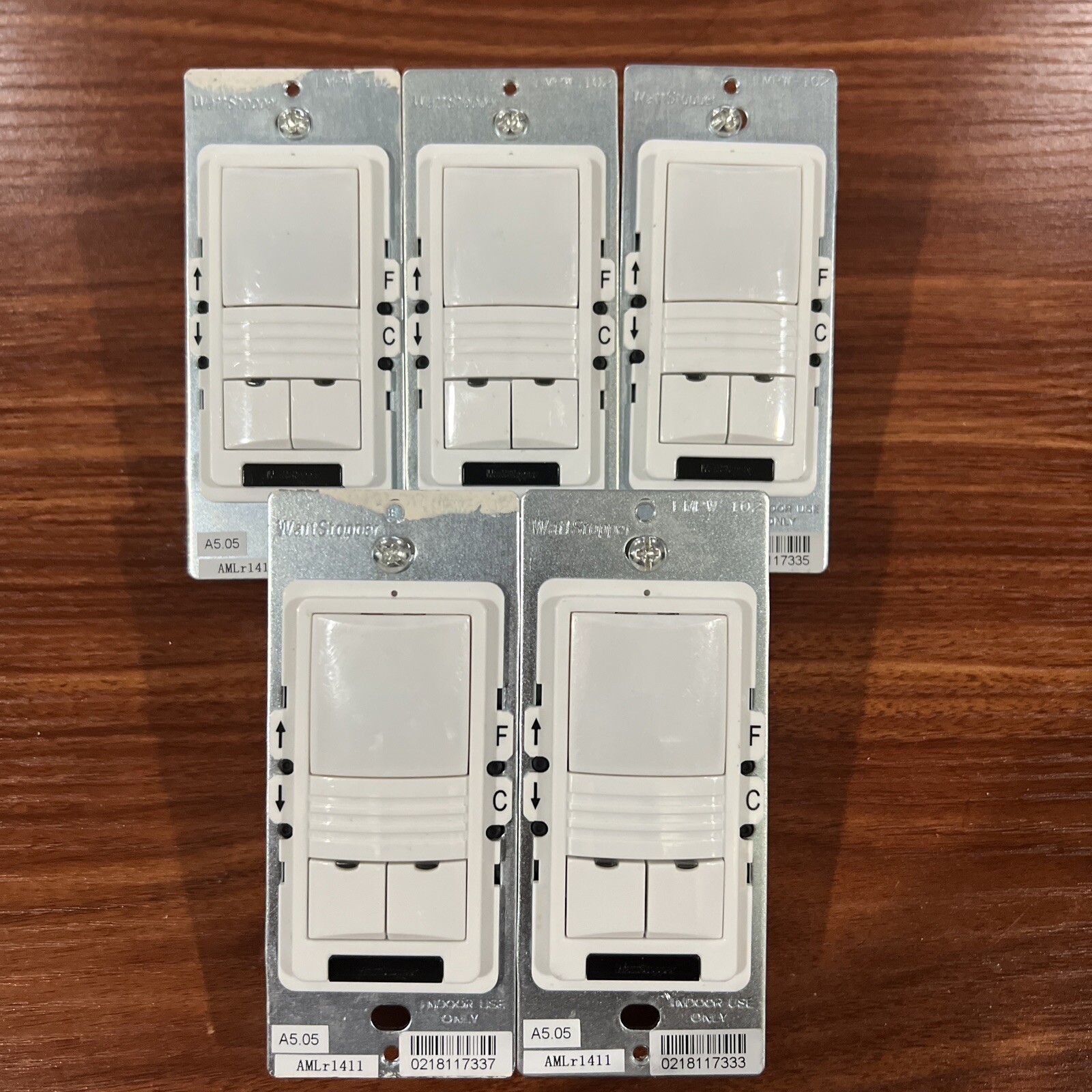 Wattstopper LMPW-102 Digital PIR 2 Button Wall Mount Sensor w/ Infrared Lot Of 5