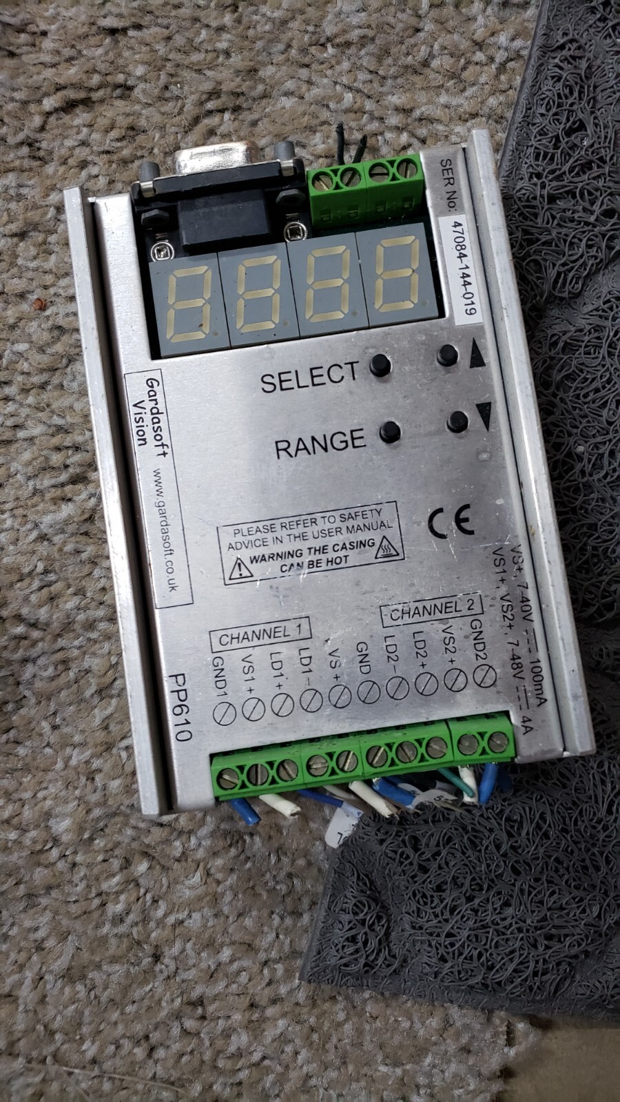 Gardasoft 2-Ch LED Pulse Strobe Machine Vision Controller, RS-232 # 503301 PP610