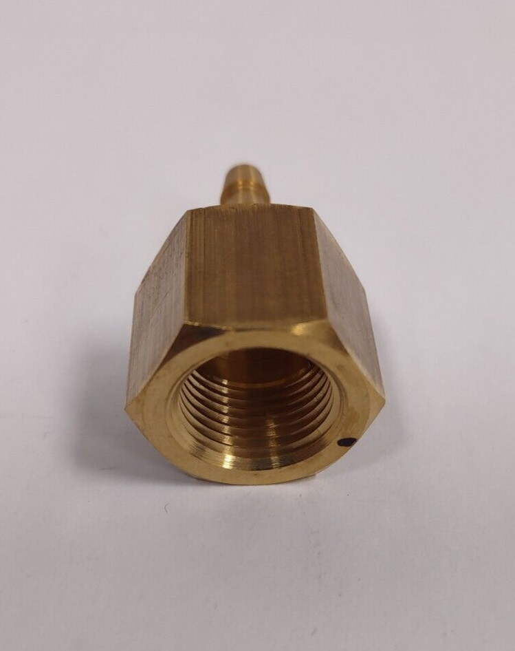 Brass thread to hose fitting, 3/8″ Female NPT to 3/16″ ID hose barb