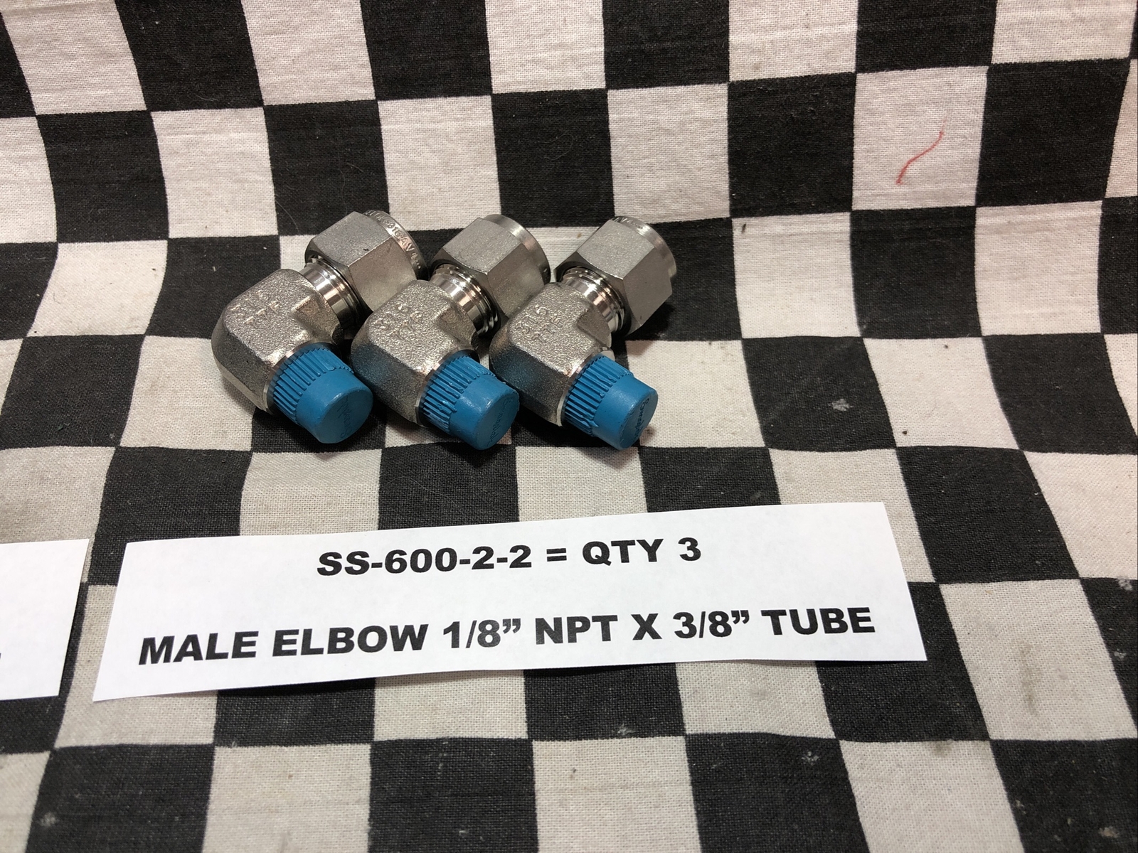 SWAGELOK MALE ELBOW 3/8″ TUBE SS-600-1-4, SS-600-2-4, SS-600-2-2 Lot Of 9#1622Q1