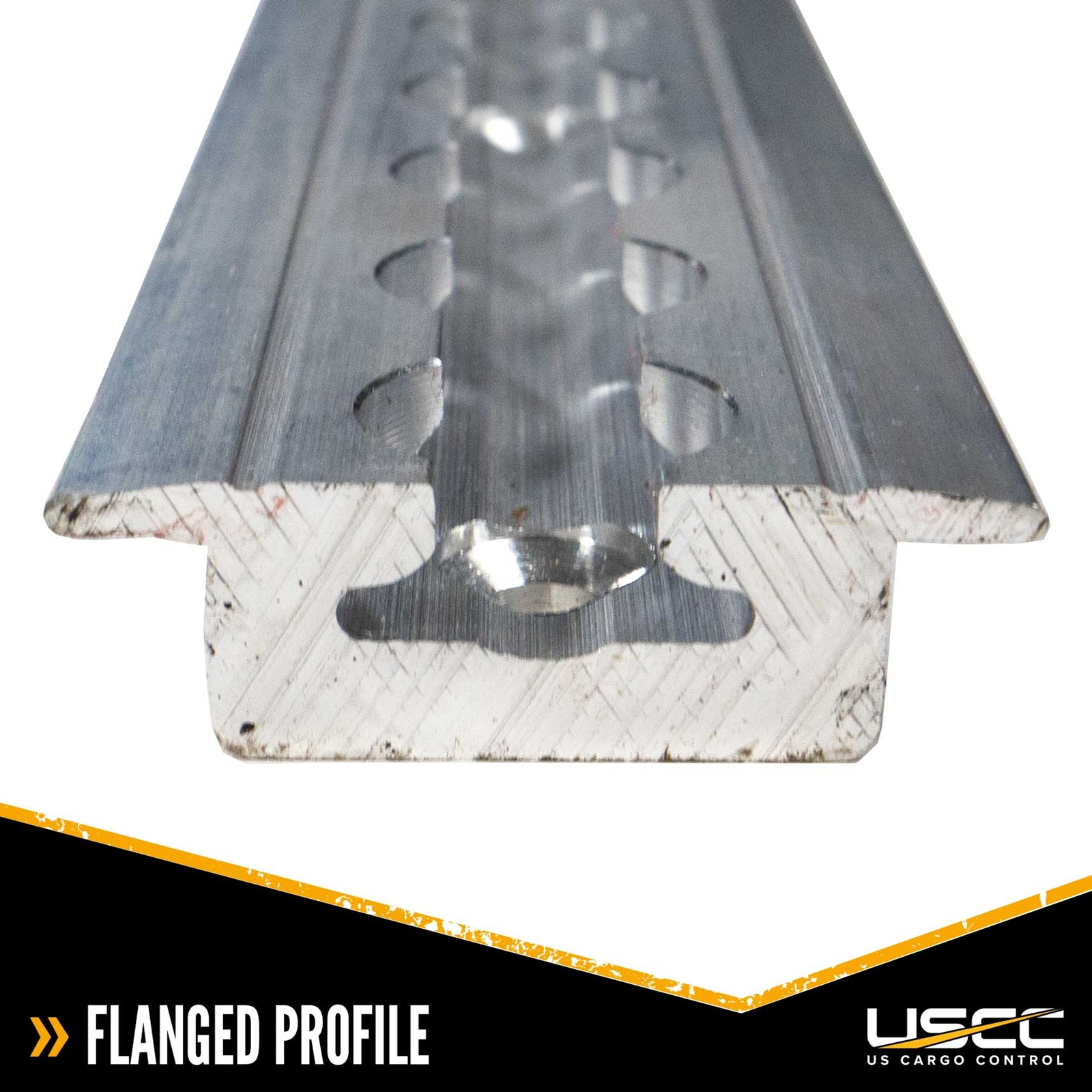 96″ Flanged Airline-Style Track – Aluminum